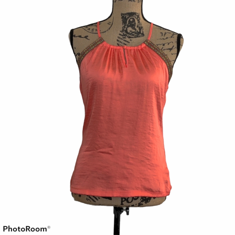 XS The Limited orange keyhole blouse